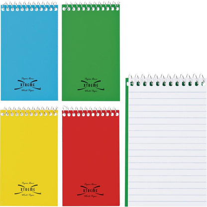 Rediform Wirebound Memo Notebooks - 60 Sheets - Wire Bound - 3" x 5" - White Paper - Assorted Cover - 1 Each