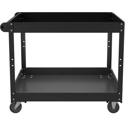 Lorell Utility Cart - 2 Shelf - 400 lb Capacity - Steel - 36" Length x 24" Width x 32" Height - Black - 1 Each