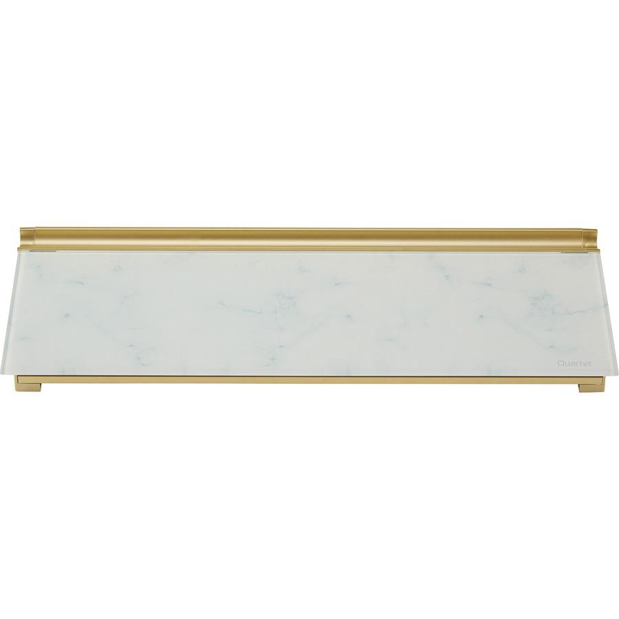 Quartet Glass Dry-Erase Desktop Computer Pad - 6" (0.5 ft) Width x 18" (1.5 ft) Height - Marble Glass Surface - Rectangle - Horizontal - Desktop - 1 Each