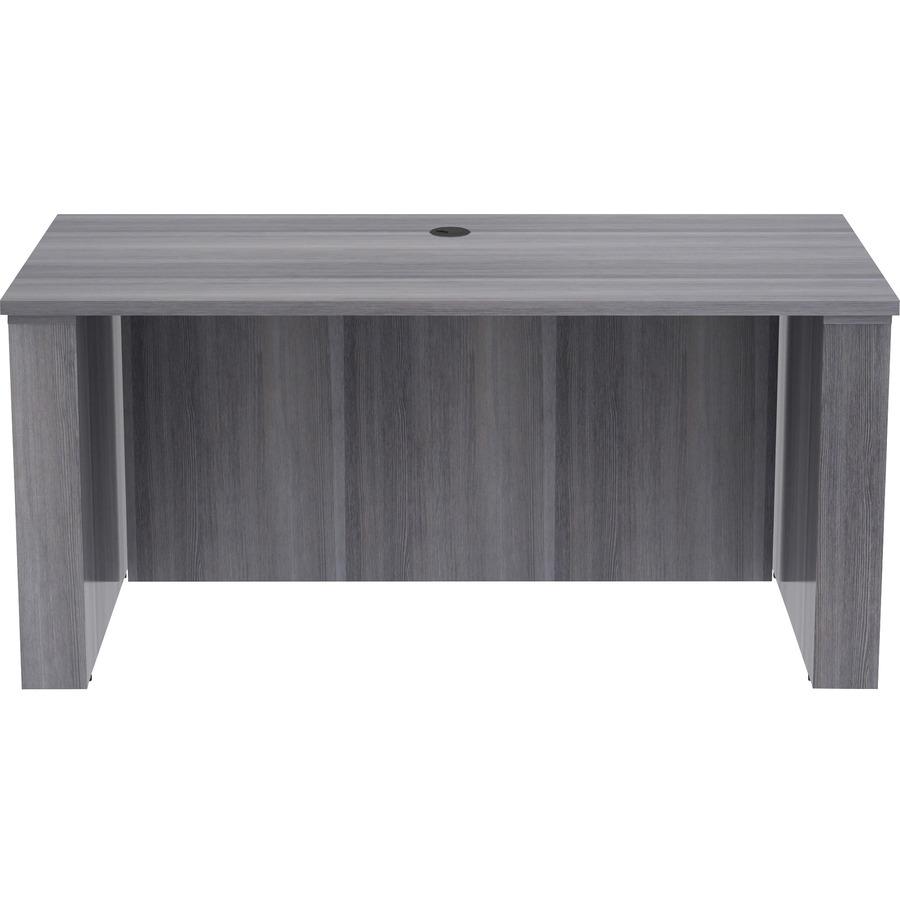 Lorell Essentials Series Sit-to-Stand Desk Shell - 0.1" Top, 1" Edge, 60" x 29"49" - Finish: Weathered Charcoal