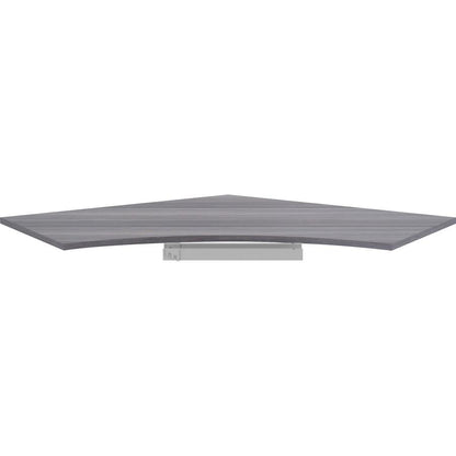 Lorell Relevance Series Curve Worksurface for 120 Workstations - Weathered Charcoal Laminate Rectangle Top - Contemporary Style - 47.25" Table Top Length x 34.13" Table Top Width x 1" Table Top Thickn