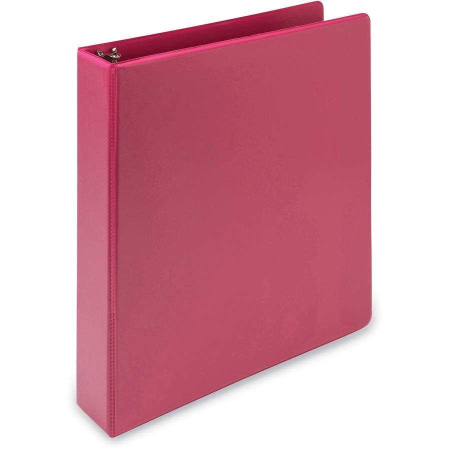Samsill Earth's Choice Plant-based View Binders - 1 1/2" Binder Capacity - Letter - 8 1/2" x 11" Sheet Size - 3 x Round Ring Fastener(s) - Chipboard, Polypropylene, Plastic - Berry - Recycled - Bio-ba