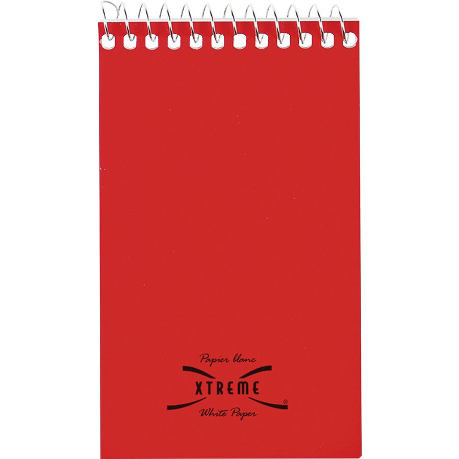 Rediform Wirebound Memo Notebooks - 60 Sheets - Wire Bound - 3" x 5" - White Paper - Assorted Cover - 1 Each