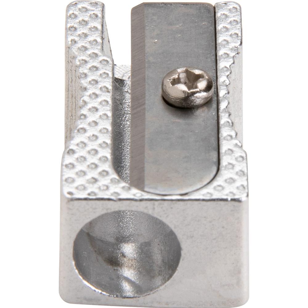 Integra Aluminum Pocket Pencil Sharpener - 1 Hole(s) - Aluminum - Silver - 1 Each