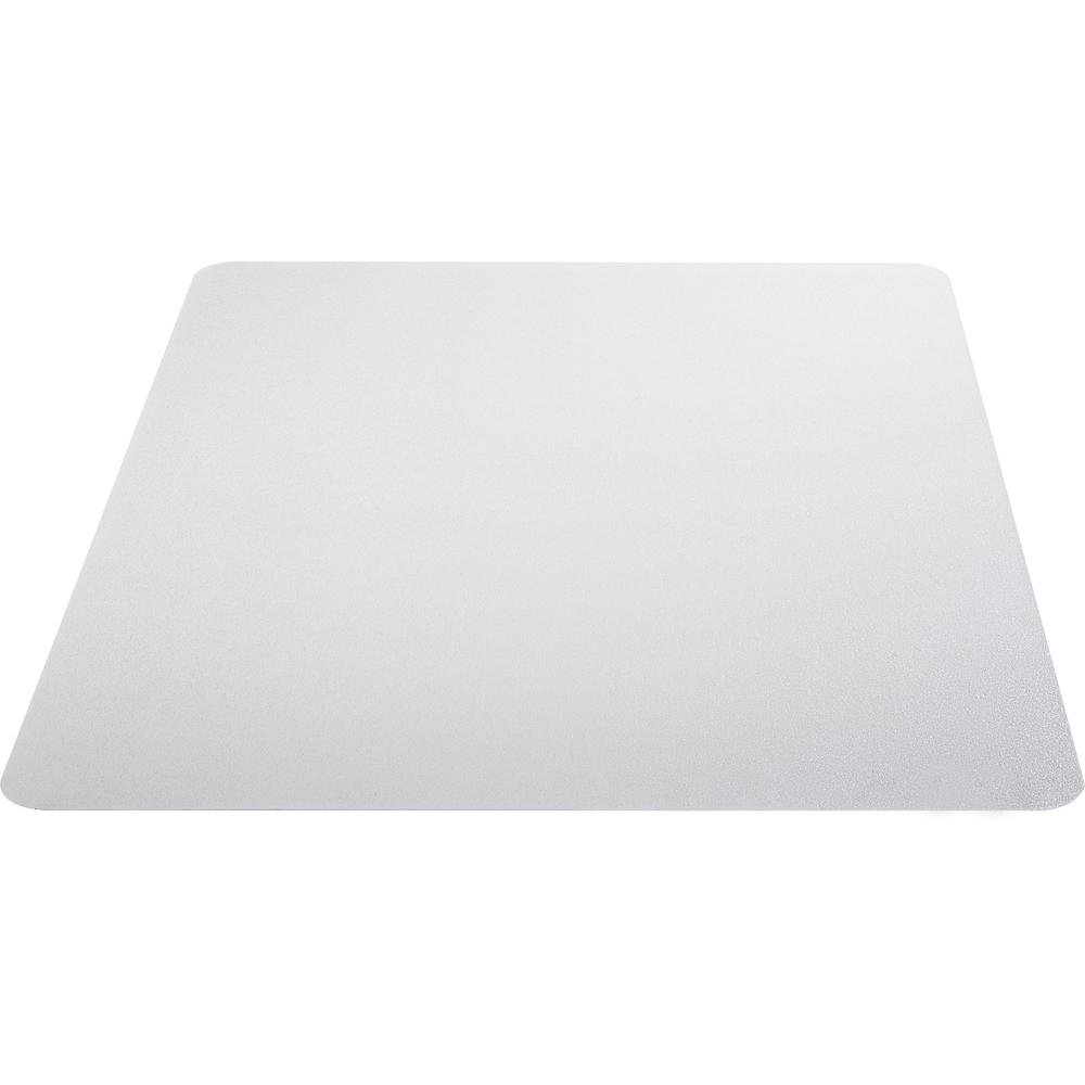 Lorell Big & Tall Chairmat - Hard Floor, Vinyl Floor, Tile Floor, Wood Floor - 60" Length x 46" Width x 0.133" Thickness - Rectangular - Polycarbonate - Clear - 1Each