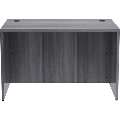 Lorell Essentials Series Rectangular Desk Shell - 48" x 30"29.5" , 1" Top - Laminate, Weathered Charcoal Table Top - Grommet