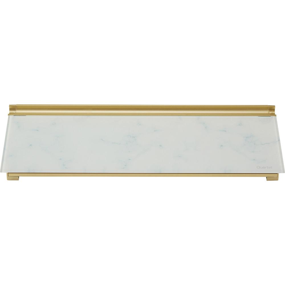 Quartet Glass Dry-Erase Desktop Computer Pad - 6" (0.5 ft) Width x 18" (1.5 ft) Height - Marble Glass Surface - Rectangle - Horizontal - Desktop - 1 Each