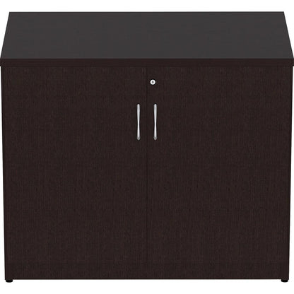 Lorell Essentials Series 2-Door Storage Cabinet - 36" x 22.5"29.5" Cabinet, 0.7" Panel - 2 Door(s) - Material: Laminate - Finish: Espresso