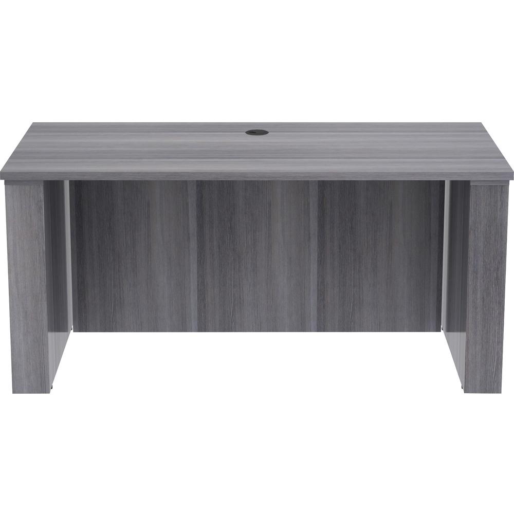 Lorell Essentials Series Sit-to-Stand Desk Shell - 0.1" Top, 1" Edge, 60" x 29"49" - Finish: Weathered Charcoal