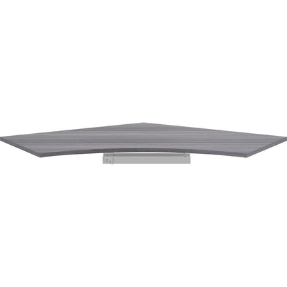 Lorell Relevance Series Curve Worksurface for 120 Workstations - Weathered Charcoal Laminate Rectangle Top - Contemporary Style - 47.25" Table Top Length x 34.13" Table Top Width x 1" Table Top Thickn