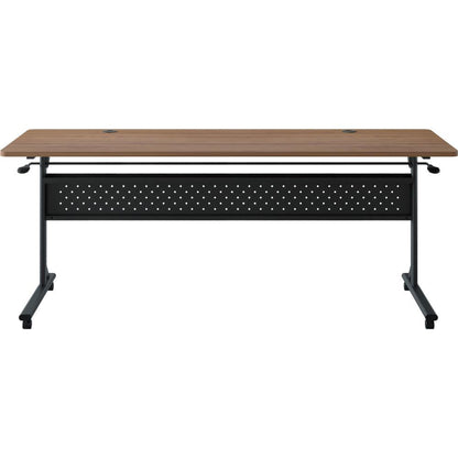 Lorell Shift 2.0 Flip and Nesting Mobile Table - Laminated Rectangle Top - 72" Table Top Length x 24" Table Top Width x 1" Table Top Thickness - 29.50" HeightAssembly Required - Walnut - 1 Each