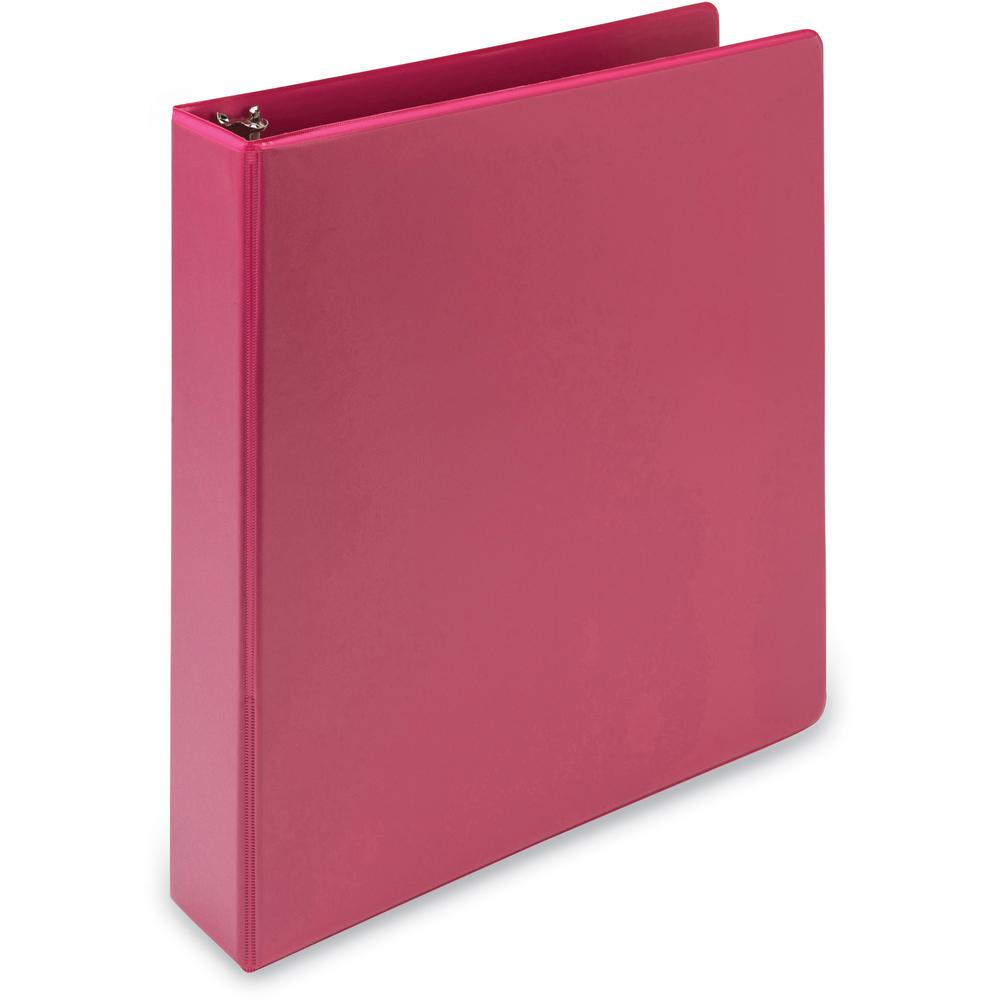 Samsill Earth's Choice Plant-based View Binders - 1 1/2" Binder Capacity - Letter - 8 1/2" x 11" Sheet Size - 3 x Round Ring Fastener(s) - Chipboard, Polypropylene, Plastic - Berry - Recycled - Bio-ba
