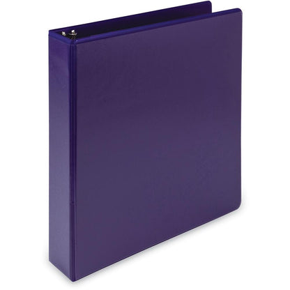 Samsill Earth's Choice Plant-based View Binders - 1 1/2" Binder Capacity - Letter - 8 1/2" x 11" Sheet Size - 3 x Round Ring Fastener(s) - Chipboard, Polypropylene, Plastic - Purple - Recycled - Bio-b