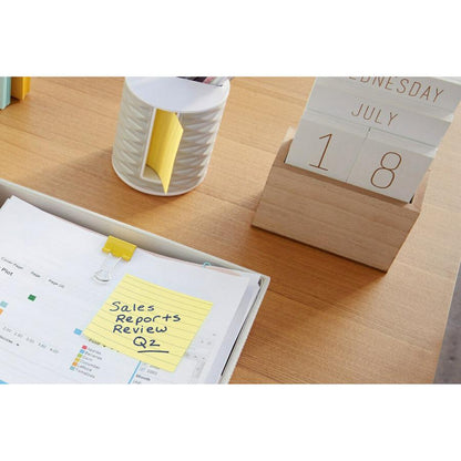 Post-it&reg; Notes Original Lined Notepads - 1200 - 3" x 3" - Square - 100 Sheets per Pad - Ruled - Yellow - Paper - Removable - 12 / Pack
