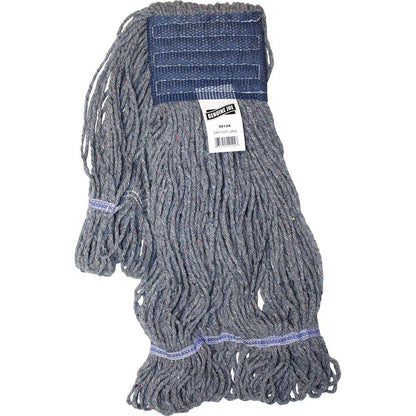 Genuine Joe 5" Headband Earth Mop Refill - Polyester Fiber - 12 / Carton