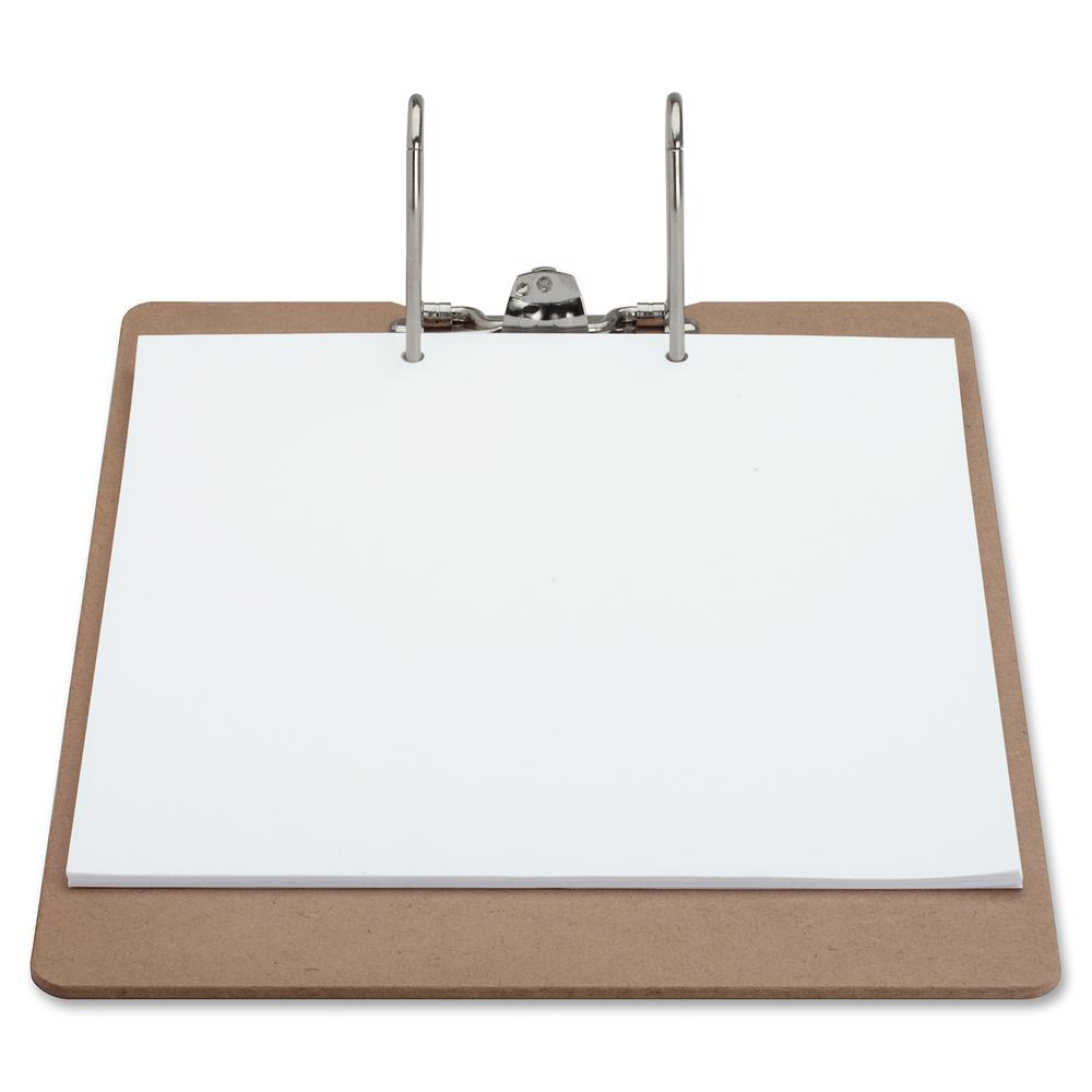 Business Source Lever Archboard - 2" Clip Capacity - 8 1/2" x 14" - Lever Arch - Hardboard - Brown - 1 Each