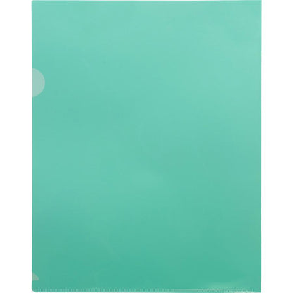 Business Source Letter File Sleeve - 8 1/2" x 11" - 20 Sheet Capacity - Green - 10 / Pack