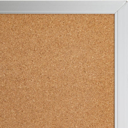 Lorell Bulletin Board - 18" Height x 24" Width - Cork Surface - Long Lasting, Warp Resistant - Silver Aluminum Frame - 1 Each