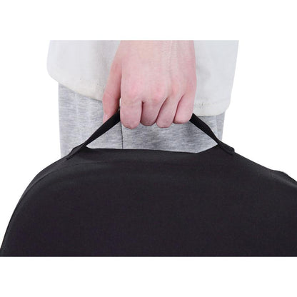 Lorell Butterfly-Shaped Seat Cushion - 17.50" x 15.50" - Fabric, Memory Foam, Silicone - Butterfly - Comfortable, Ergonomic Design, Durable, Machine Washable, Zippered, Anti-slip - Black - 1Each