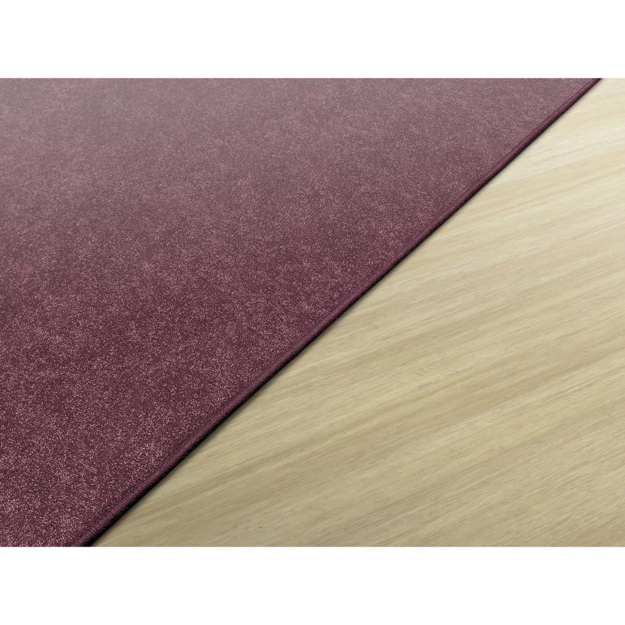 Flagship Carpets Amerisoft Solid Color Rug - 48" Length x 72" Width - Rectangle - Plum - Polyester, Nylon