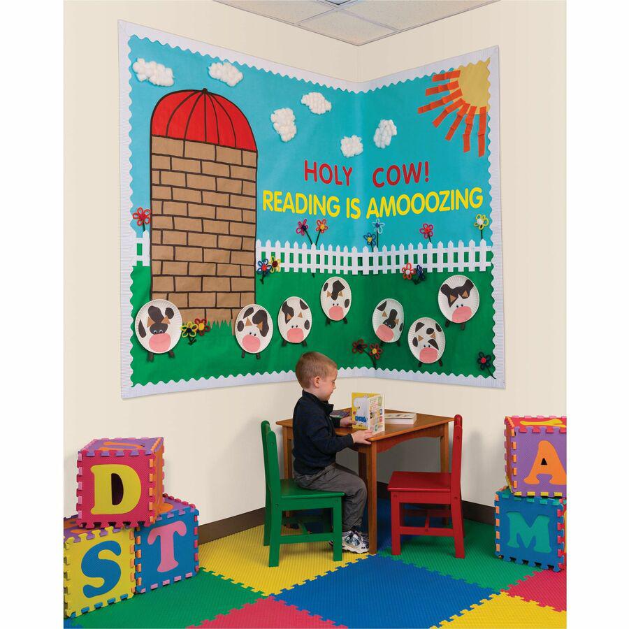 Fadeless Bulletin Board Art Paper - ClassRoom Project, Home Project, Office Project - 48"Width x 50 ftLength - 1 / Roll - Azure Blue