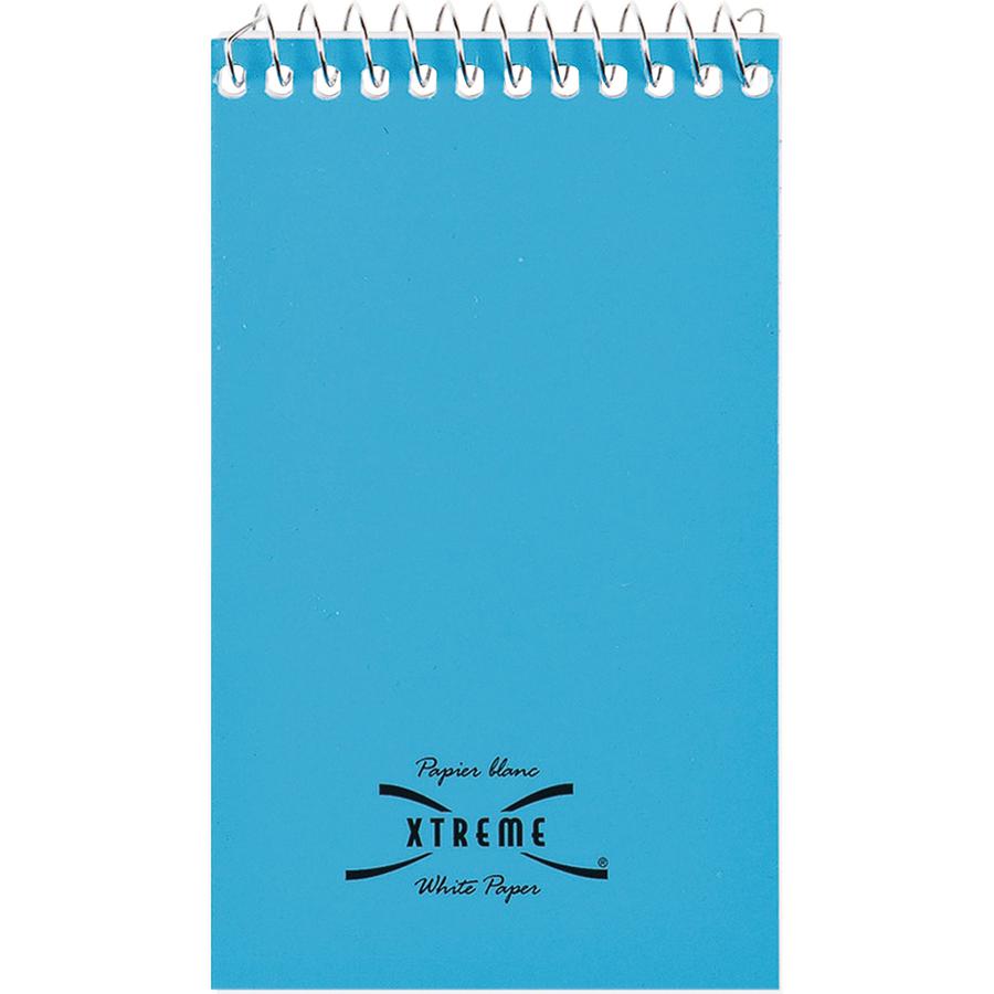 Rediform Wirebound Memo Notebooks - 60 Sheets - Wire Bound - 3" x 5" - White Paper - Assorted Cover - 1 Each