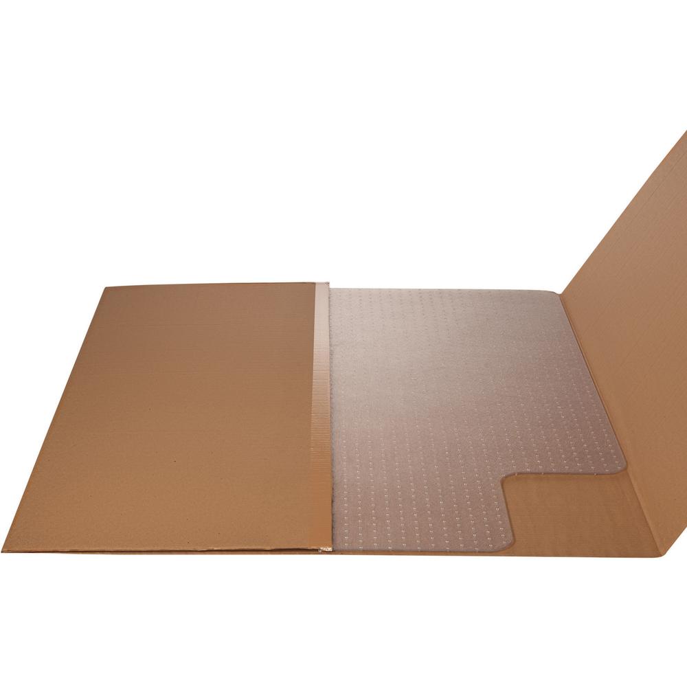 Deflecto EconoMat Chair Mat - Commercial, Carpet, Office - 53" Length x 45" Width x 0.100" Thickness - Clear - 1Each