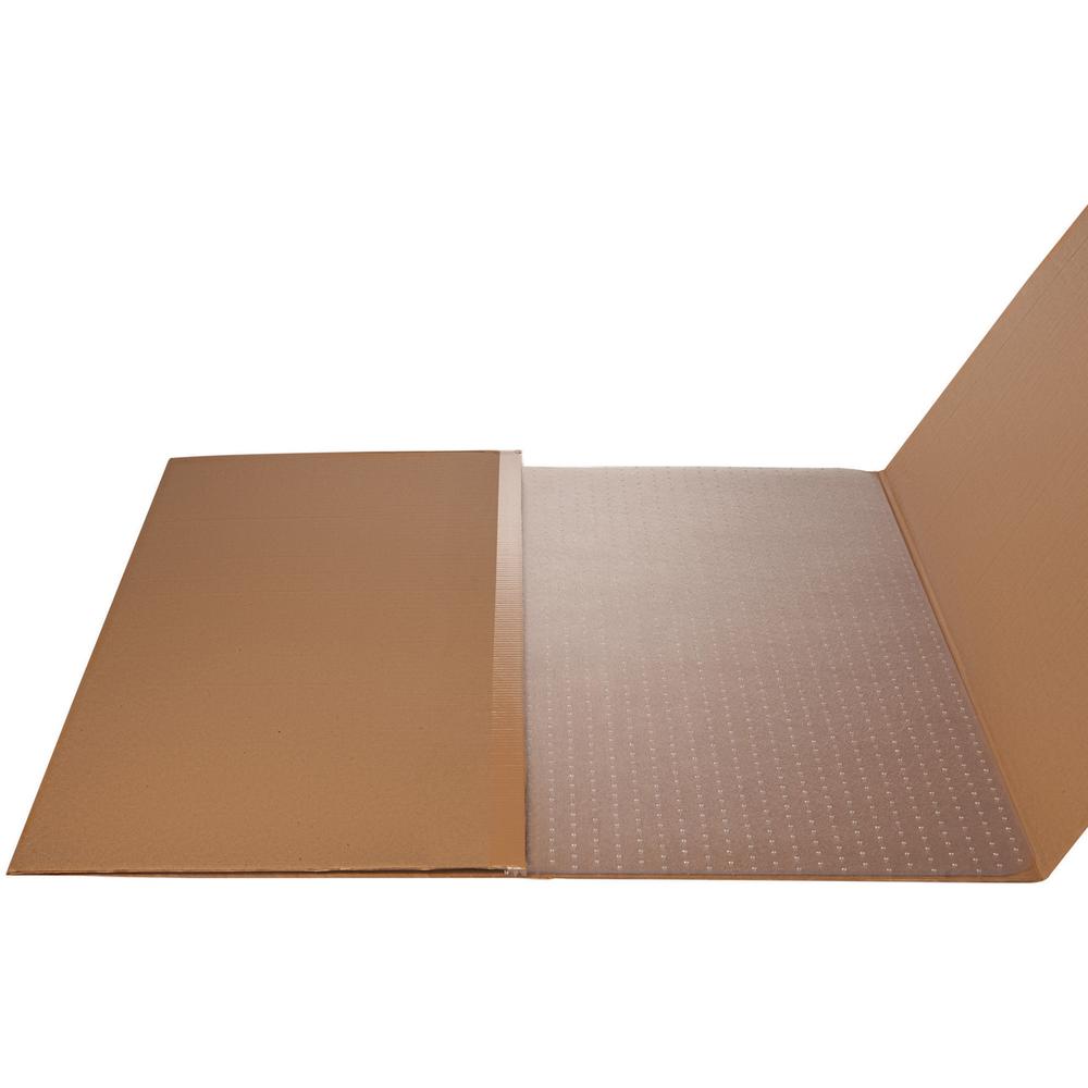 Deflecto EconoMat Chair Mat - Commercial, Carpet - 48" Length x 36" Width x 0.100" Thickness - Rectangular - Clear - 1Each
