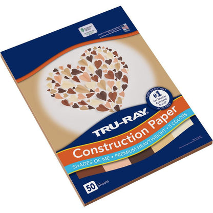 Tru-Ray Construction Paper - Art Project, Craft Project - 9"Width x 12"Length - 76 lb Basis Weight - 50 / Pack - Assorted - Fiber, Sulphite