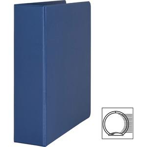 Business Source Basic Round Ring Binders - 2" Binder Capacity - Letter - 8 1/2" x 11" Sheet Size - Round Ring Fastener(s) - Vinyl - Dark Blue - 1.52 lb - 1 Each