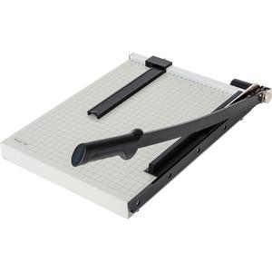 Dahle NA Vantage Guillotine Paper Trimmer - 15 Sheet Cutting Capacity - 15" Cutting Length - Sturdy, Spring-action Handle, Adjustable Back Stop, Alignment Grid - Metal - Gray - 12.3" Length - 1 / Cart