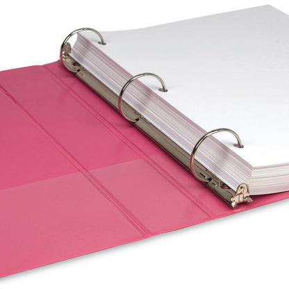 Samsill Earth's Choice Plant-based View Binders - 1 1/2" Binder Capacity - Letter - 8 1/2" x 11" Sheet Size - 3 x Round Ring Fastener(s) - Chipboard, Polypropylene, Plastic - Berry - Recycled - Bio-ba