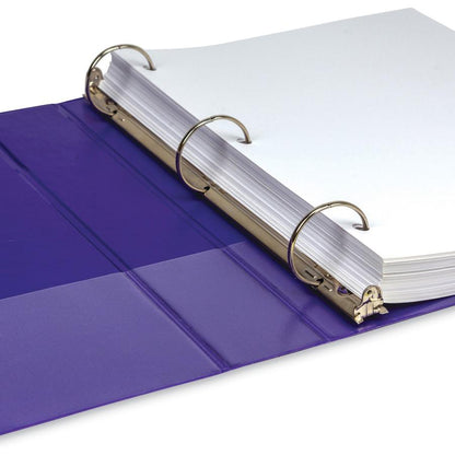 Samsill Earth's Choice Plant-based View Binders - 1 1/2" Binder Capacity - Letter - 8 1/2" x 11" Sheet Size - 3 x Round Ring Fastener(s) - Chipboard, Polypropylene, Plastic - Purple - Recycled - Bio-b