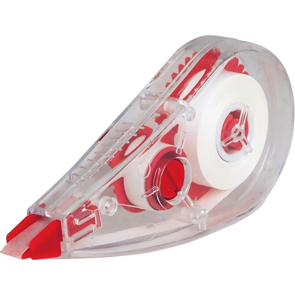 Integra White Correction Tape - 0.20" Width x 19.69 ft Length - White TapeWhite Dispenser - Non-refillable - 12 / Box - White