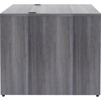 Lorell Essentials Series Rectangular Desk Shell - 72" x 36"29.5" , 1" Top - Laminate, Weathered Charcoal Table Top - Grommet