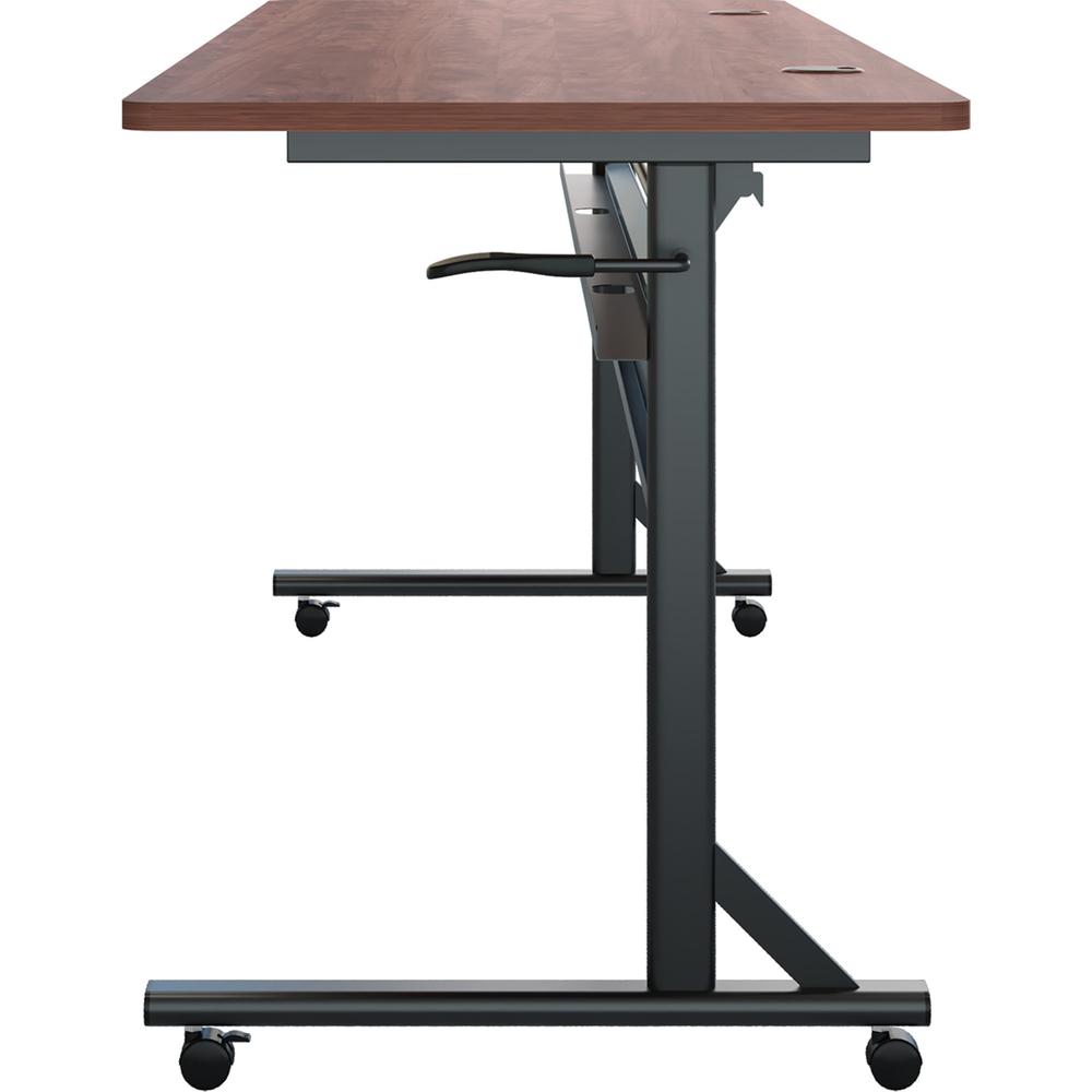 Lorell Shift 2.0 Flip and Nesting Mobile Table - Laminated Rectangle Top - 72" Table Top Length x 24" Table Top Width x 1" Table Top Thickness - 29.50" HeightAssembly Required - Cherry - 1 Each