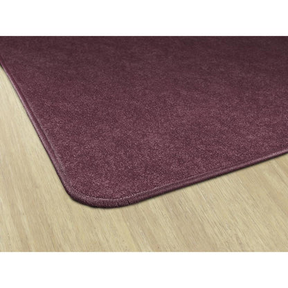 Flagship Carpets Amerisoft Solid Color Rug - 48" Length x 72" Width - Rectangle - Plum - Polyester, Nylon