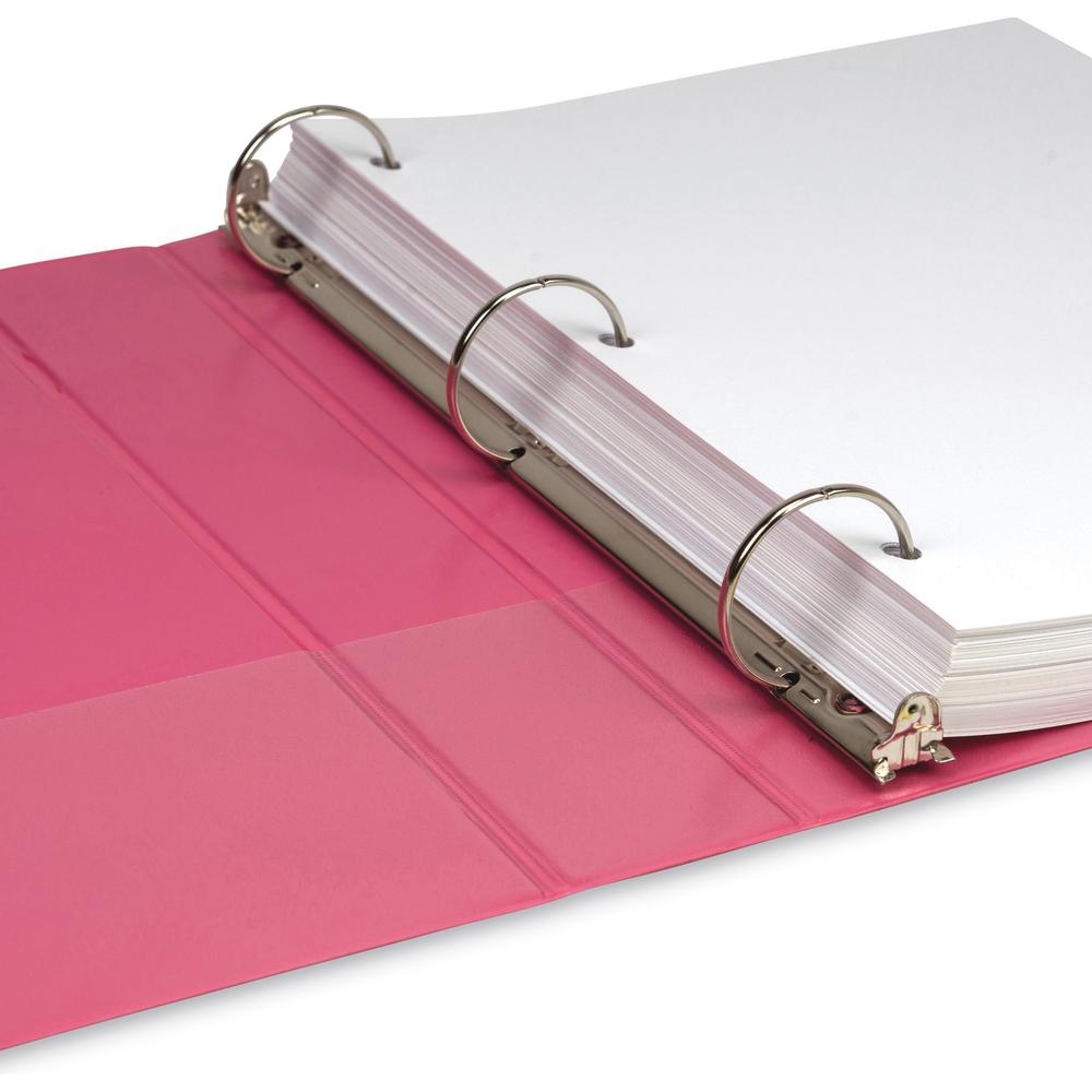 Samsill Earth's Choice Plant-based View Binders - 1 1/2" Binder Capacity - Letter - 8 1/2" x 11" Sheet Size - 3 x Round Ring Fastener(s) - Chipboard, Polypropylene, Plastic - Berry - Recycled - Bio-ba