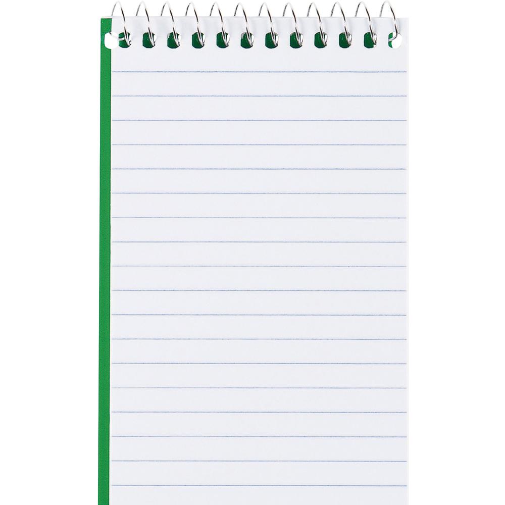 Rediform Wirebound Memo Notebooks - 60 Sheets - Wire Bound - 3" x 5" - White Paper - Assorted Cover - 1 Each