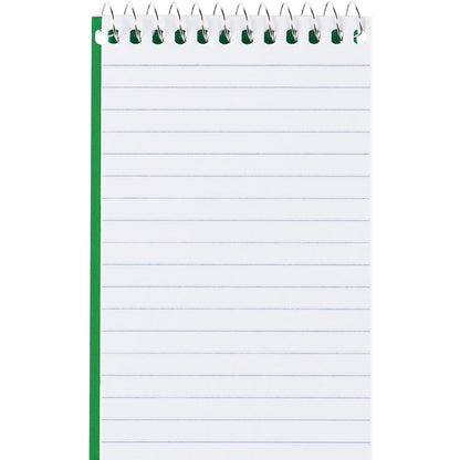 Rediform Wirebound Memo Notebooks - 60 Sheets - Wire Bound - 3" x 5" - White Paper - Assorted Cover - 1 Each