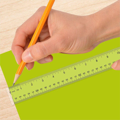 Westcott 18" Transparent Ruler - 18" Length 1" Width - 1/16 Graduations - Imperial, Metric Measuring System - Acrylic - 1 Each - Clear