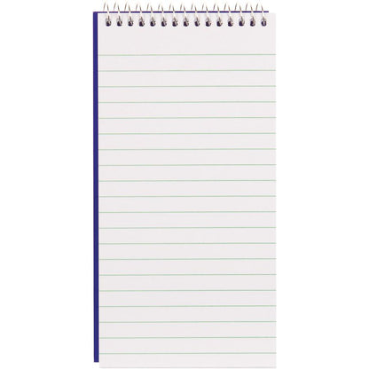 Blueline Reporter Notebook - 160 Sheets - Spiral - 4" x 8" - White Cover - 1 Each