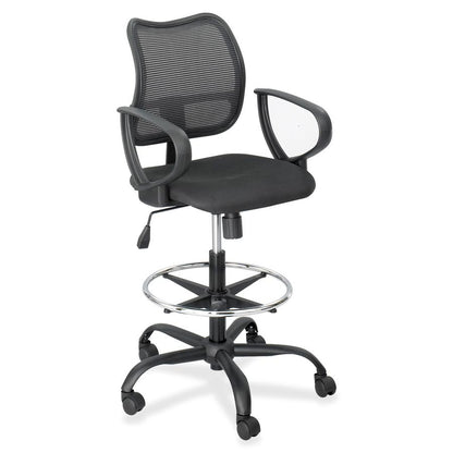 Safco Vue Extended Height Mesh Chair - Black Polyester Seat - Nylon Back - 5-star Base - Black - 1 Each