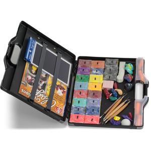 Officemate Carry-All Clipboard Storage Box - Storage for Tablet, Notebook - 8 1/2" , 8 1/2" x 11" , 14" - Black, Gray - 1 Each