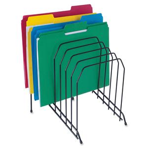Lorell Wire File Sorter/Holder - 8 Divider(s)Desktop - Black - Wire - 1 Each