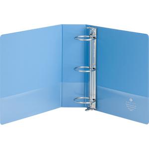 Business Source Round-ring View Binder - 3" Binder Capacity - Letter - 8 1/2" x 11" Sheet Size - 625 Sheet Capacity - Round Ring Fastener(s) - 2 Internal Pocket(s) - Polypropylene, Chipboard, Board -