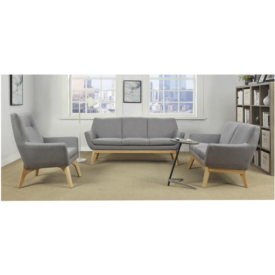 Lorell Quintessence Collection Loveseat - 53.1" x 19.8"32.8" - Finish: Gray