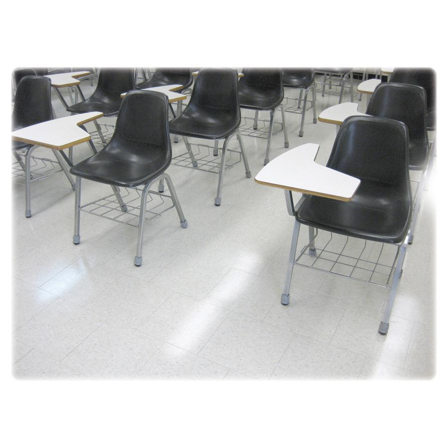 Lorell 1-3/8" Round Leg Slip-on Floor Savers - Gray - Vinyl - 100/Box