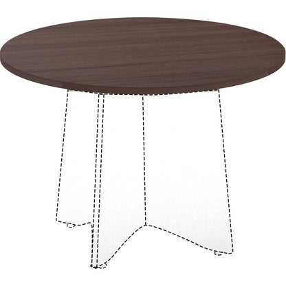 Lorell Essentials Conference Tabletop - Espresso Round Top - Contemporary Style - 1" Table Top Thickness x 42" Table Top Diameter - Assembly Required - 1 Each