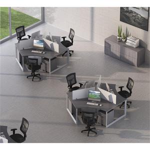 Lorell Relevance Series Curve Worksurface for 120 Workstations - Weathered Charcoal Laminate Rectangle Top - Contemporary Style - 47.25" Table Top Length x 34.13" Table Top Width x 1" Table Top Thickn